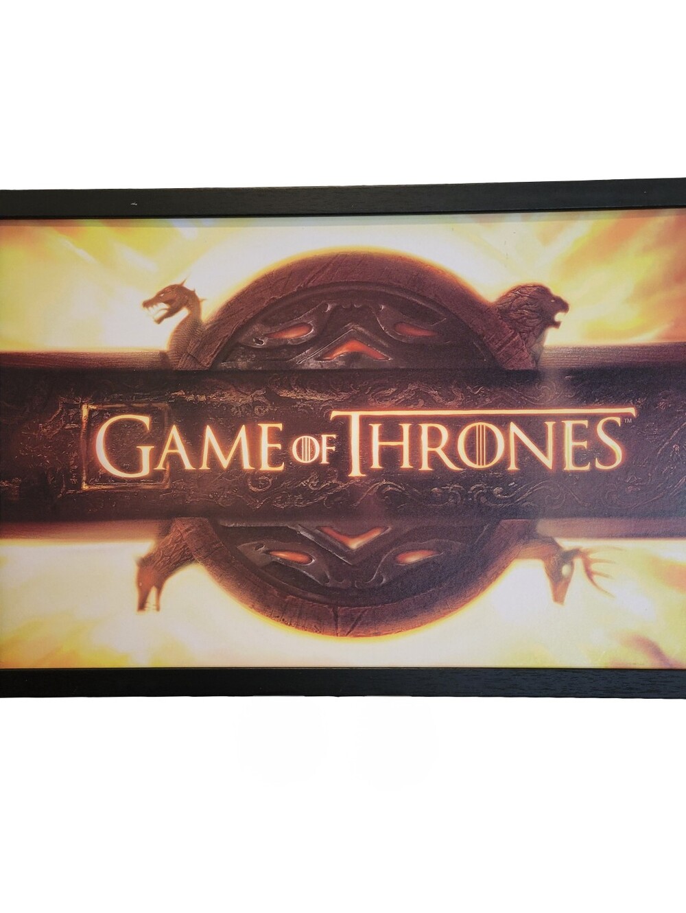 Game of Thrones Framed Wall Art Logo Poster Print Black Frame 18x12